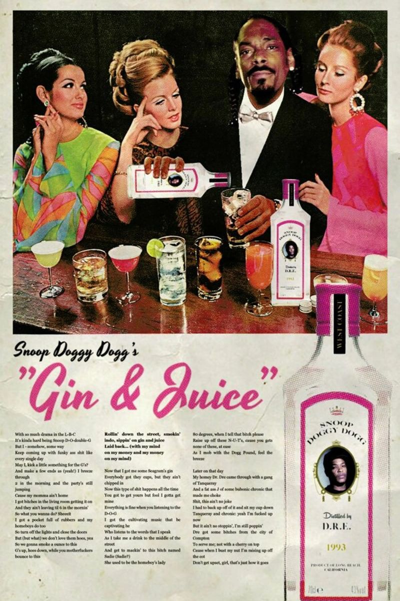 Gin & Juice Poster von Ads Libitum