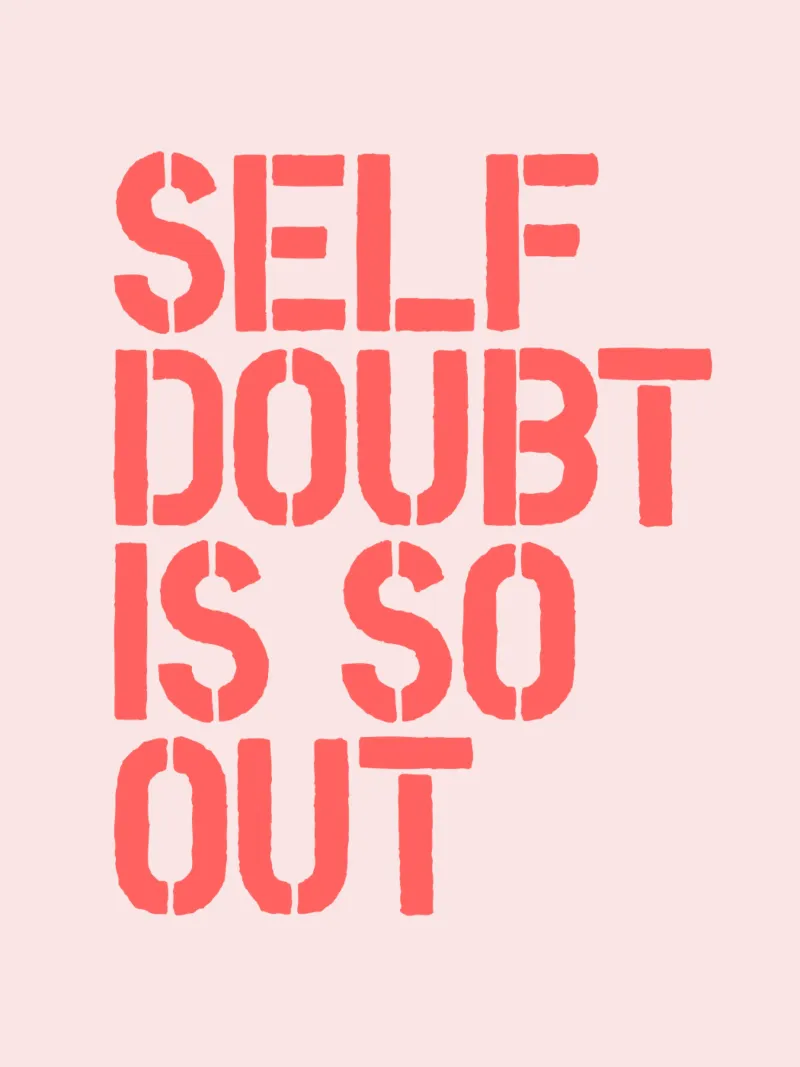 Self Doubt is So Out Confident Motivational Typography Print canvas by THE MOTIVATED TYPE
