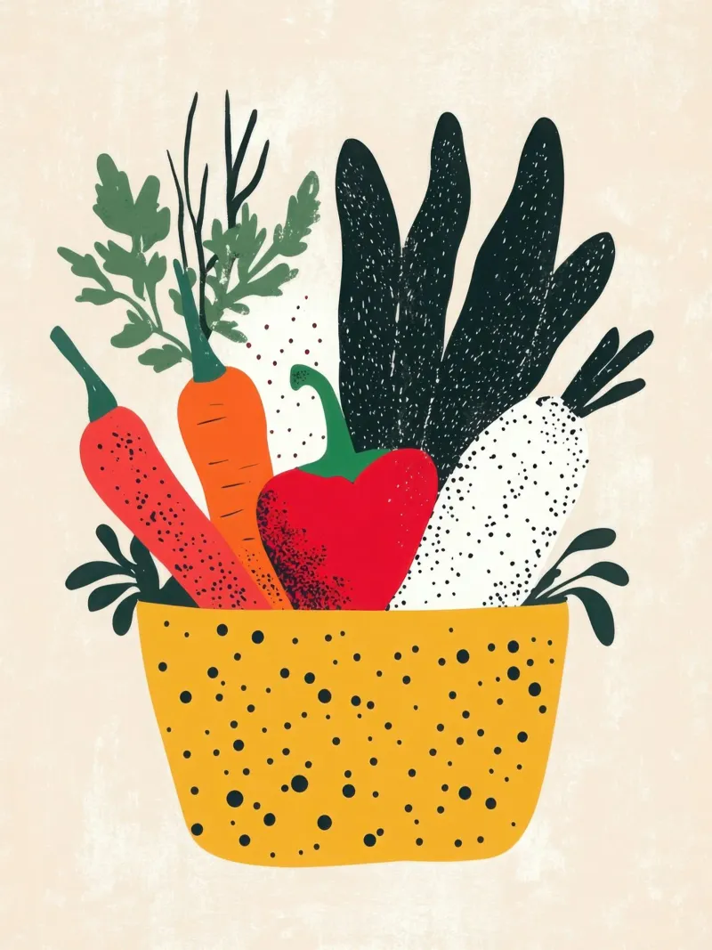 Sapori dall'orto pellicola backlit da Pop and Fruits - Affiches & posters