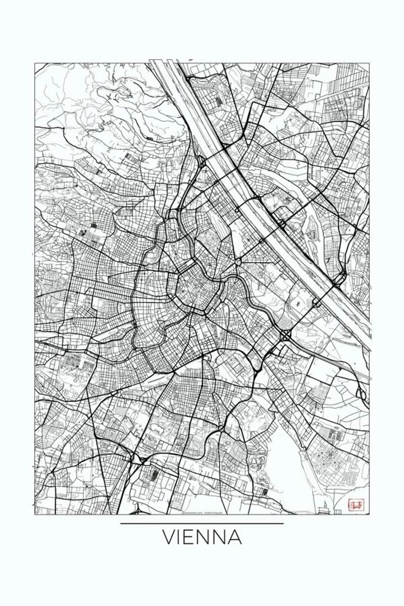 Vienna Minimal Poster von Hubert Roguski