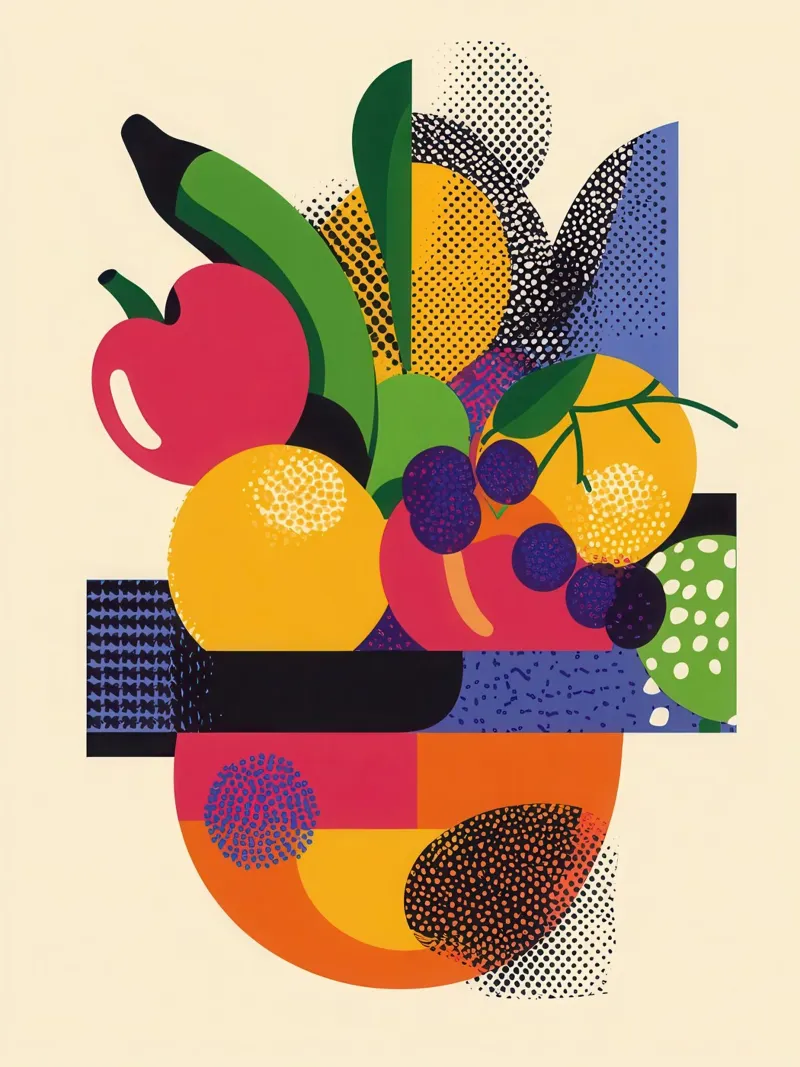 Esplosione di frutta - Un bouquet di colori pellicola backlit da Pop and Fruits - Affiches & posters