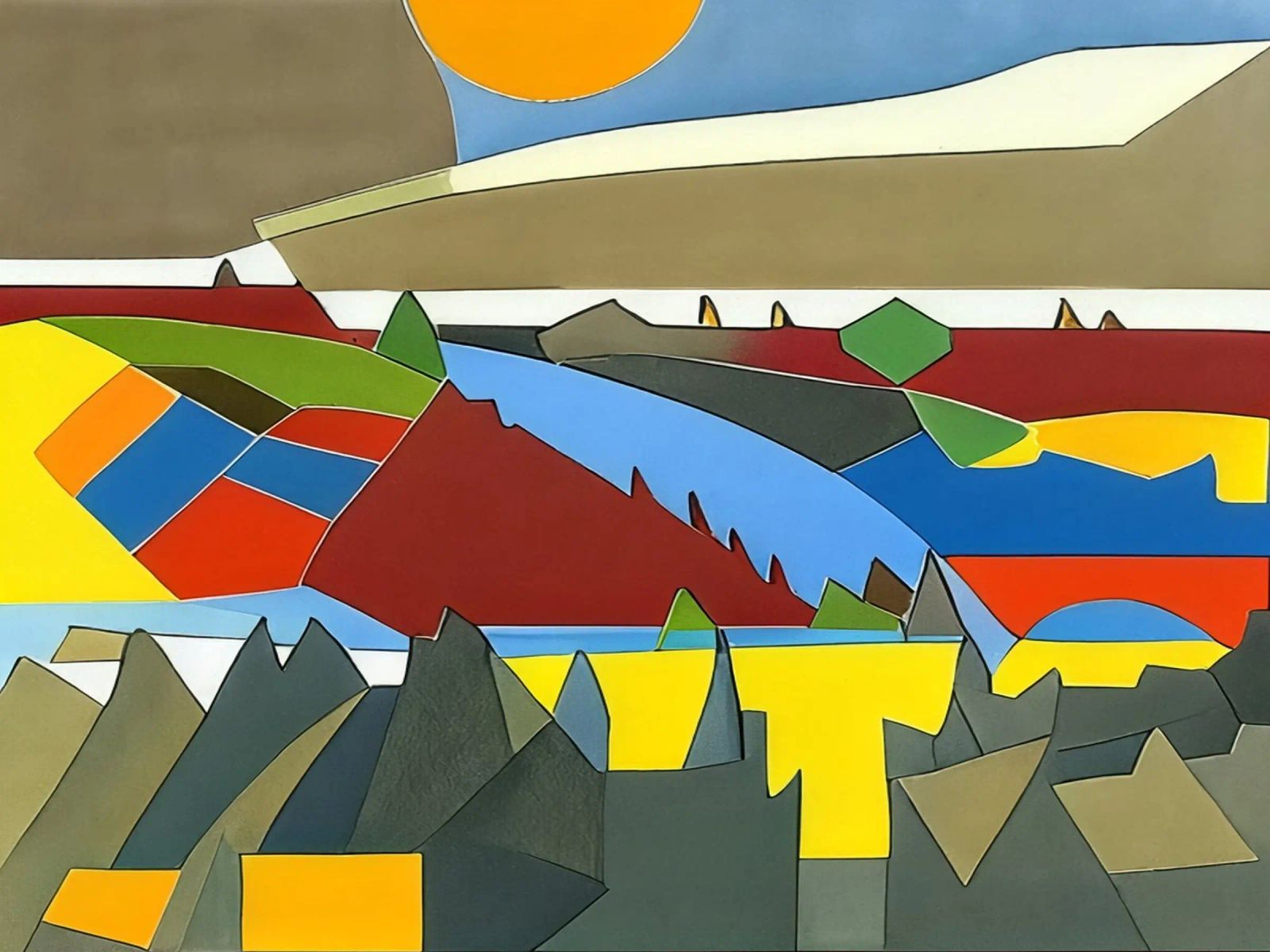 Ausflug_Landschaft_2 Poster von Abstract Art by LK