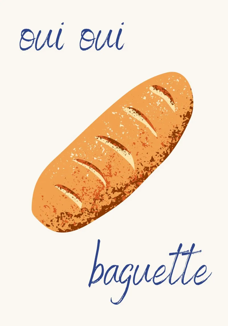 Oui Oui Baguette poster da pdigitalprints