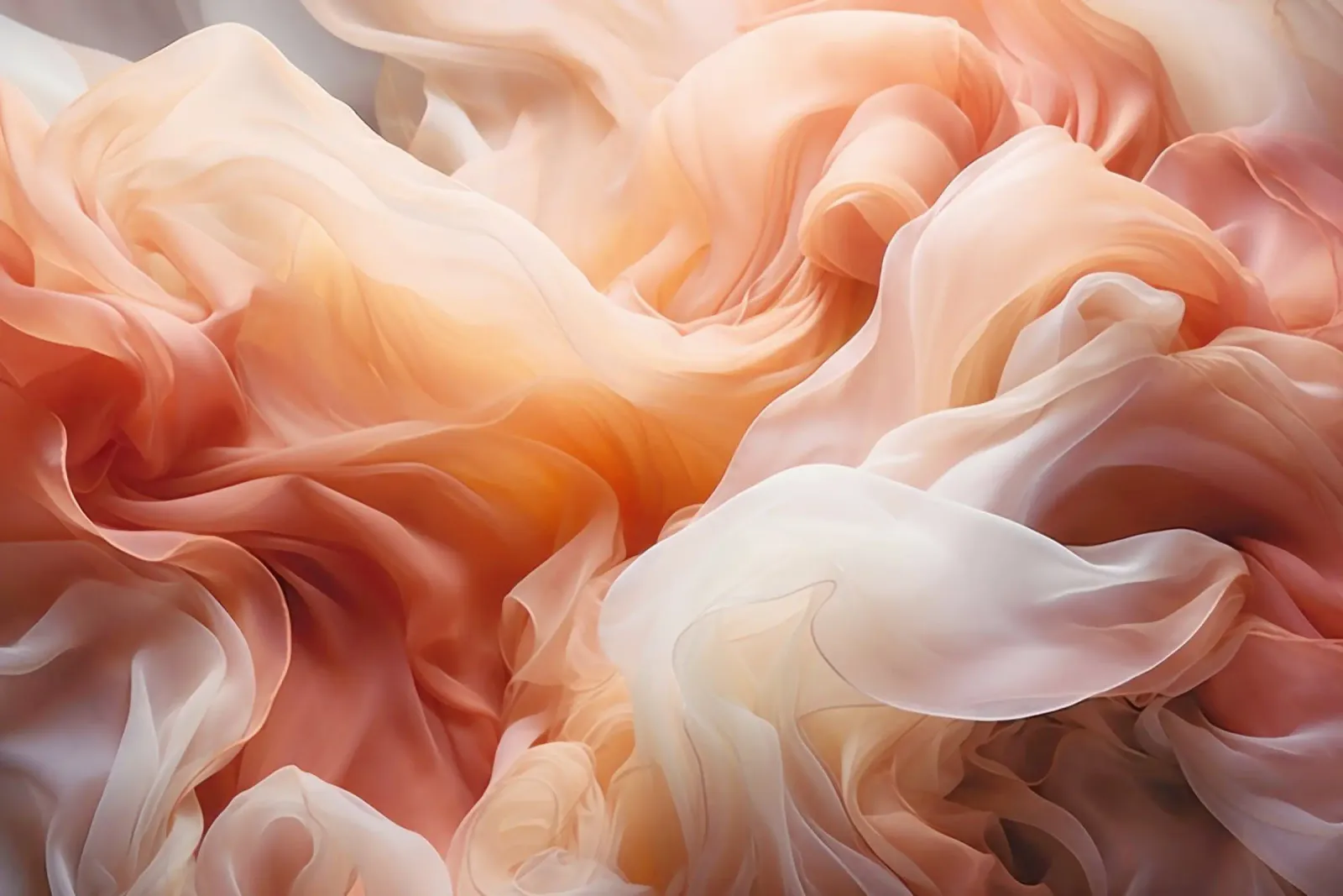 Ethereal Soft Peach Fluid Dreams Hahnemühle von Modern Muse