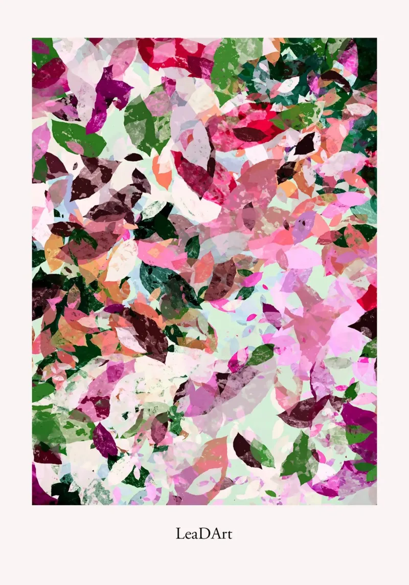 The Dance of Nature 6 poster with wooden frame by LeaDArt