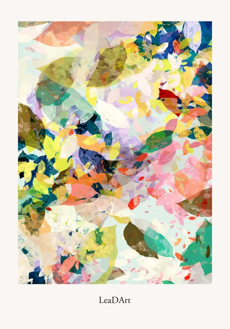 The Dance of Nature 4 poster with wooden frame by LeaDArt