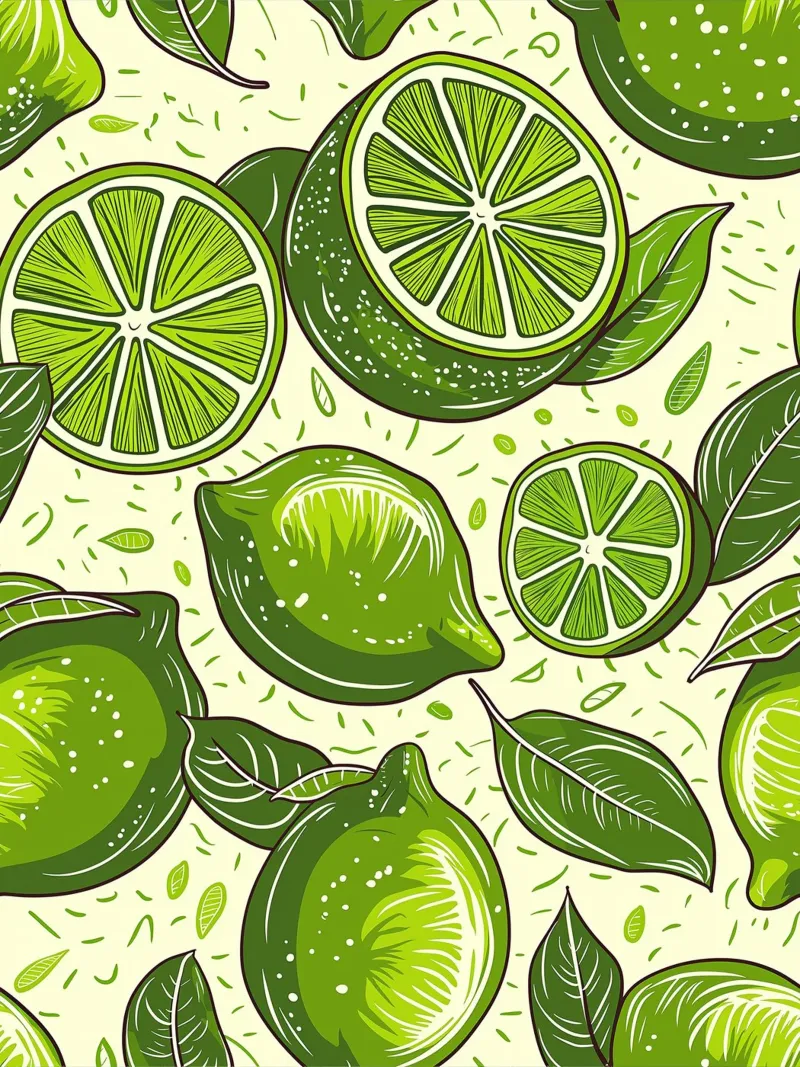 Citron vert éclatant poster avec cadre en plastique de Spice & Style