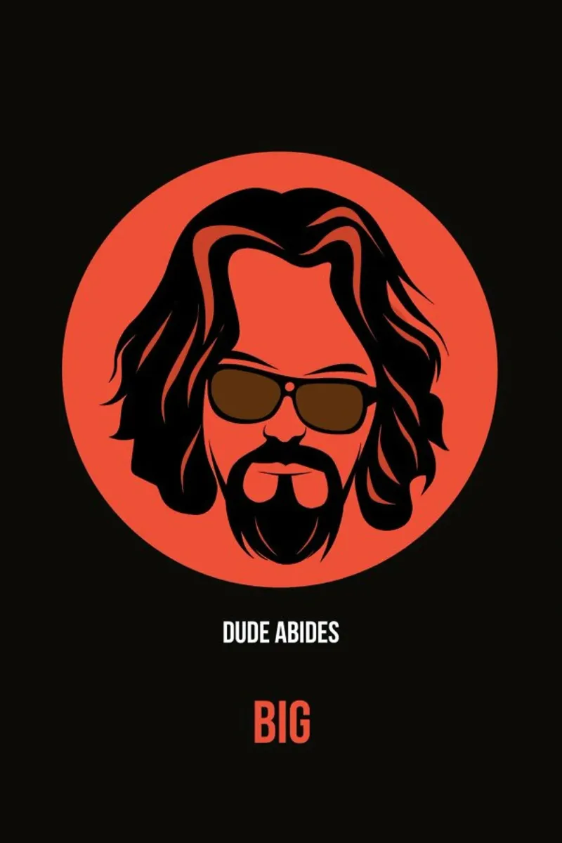 Dude Abides Poster 1 poster con telaio in plastica da Naxart
