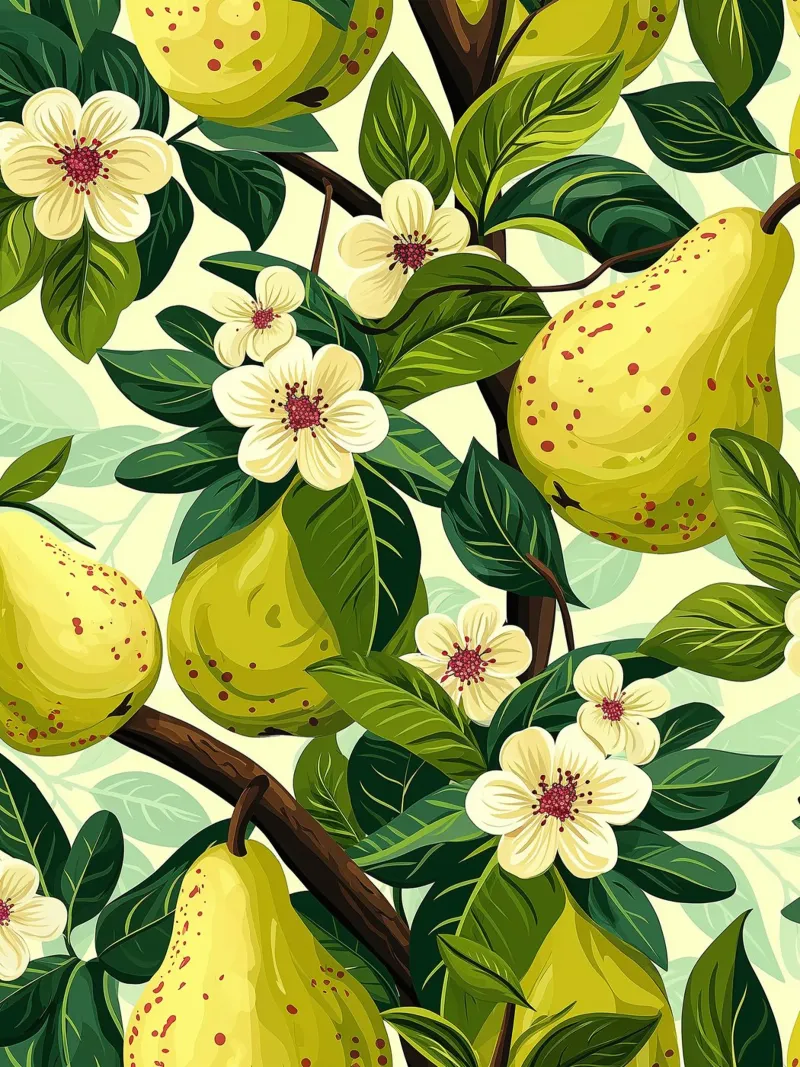 Pere e fiori alluminio dibond da Spice & Style