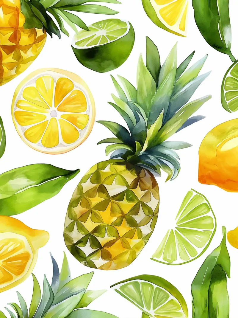 Ananas e limoni dorati plexiglass da Spice & Style
