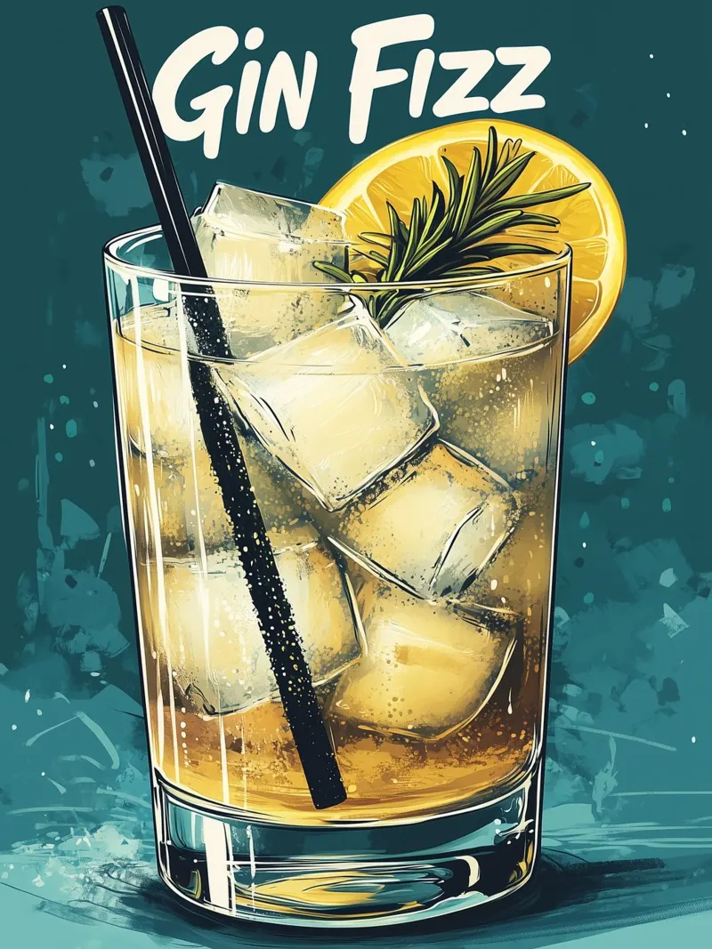 Cocktail Gin Fizz alluminio dibond da Spice & Style