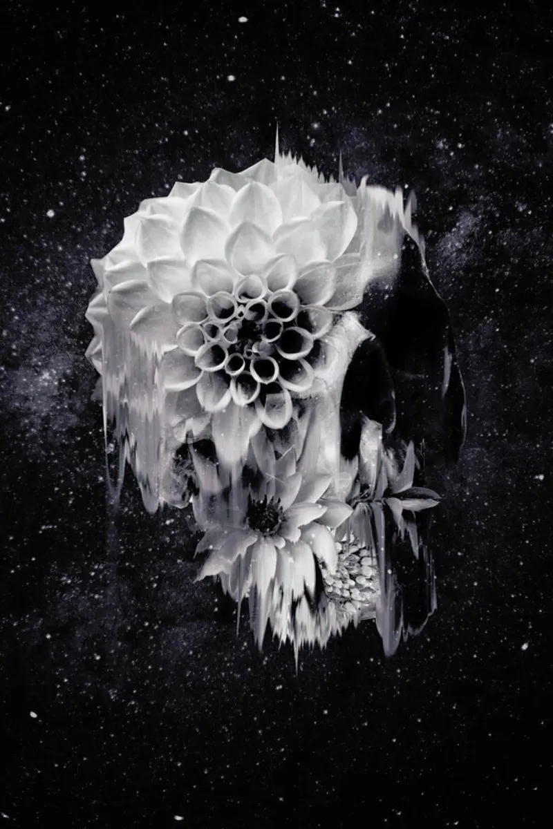 Decay Skull pellicola backlit da Ali Gulec