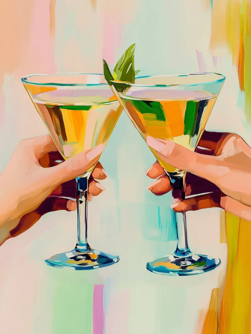 Toast festif poster con telaio in legno da Spice & Style