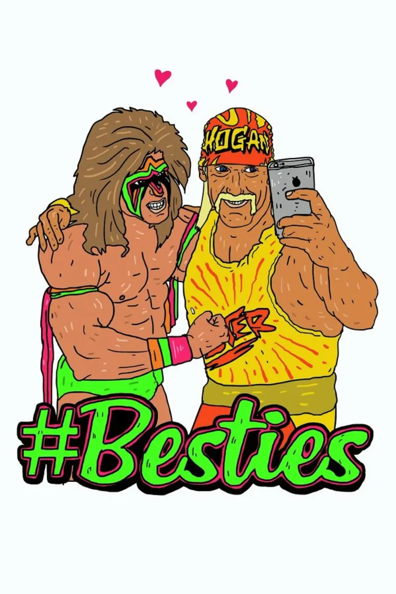 Besties 5 poster con telaio in alluminio da Nick Cocozza