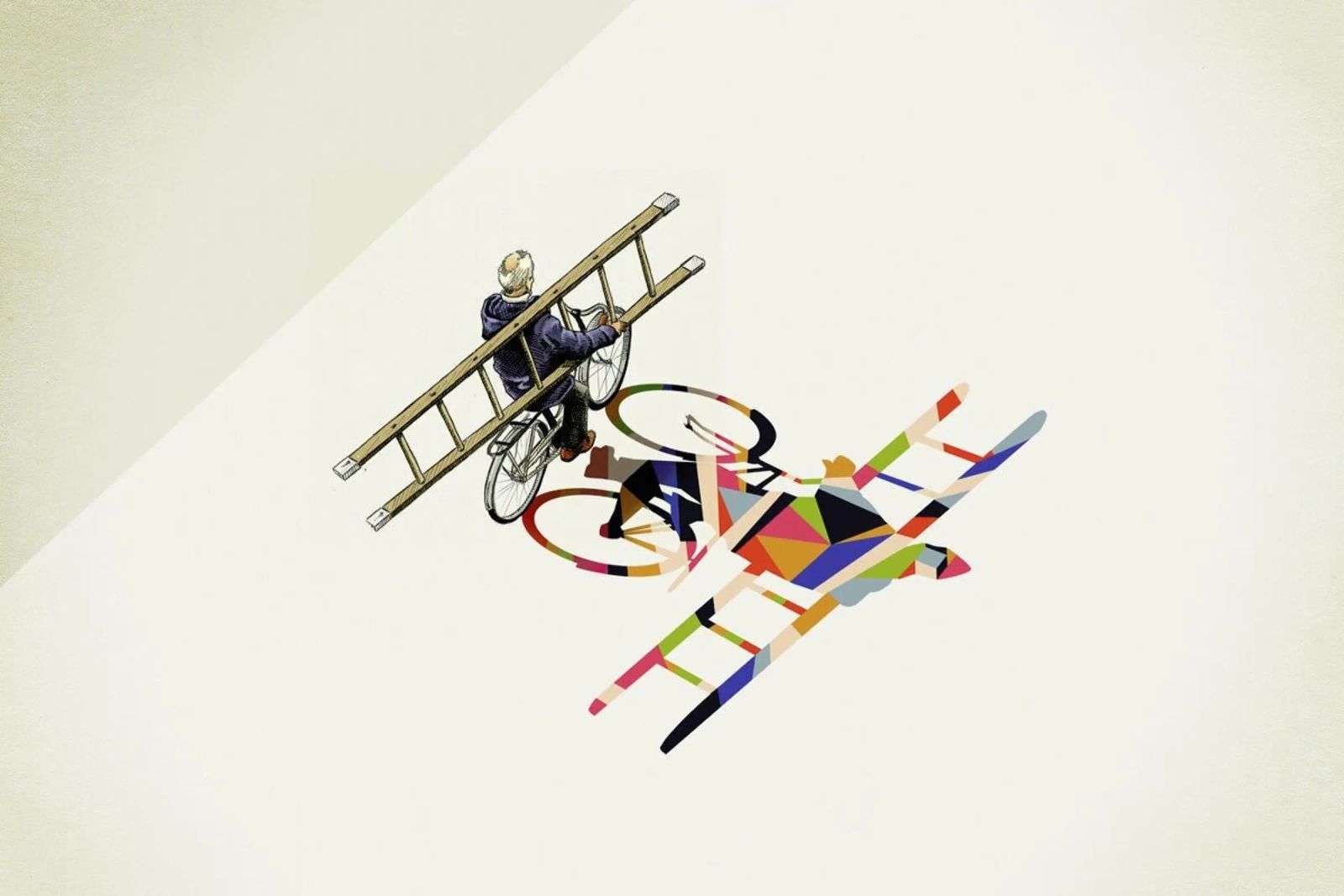 Walking Shadow - Bicyclist poster by Jason Ratliff