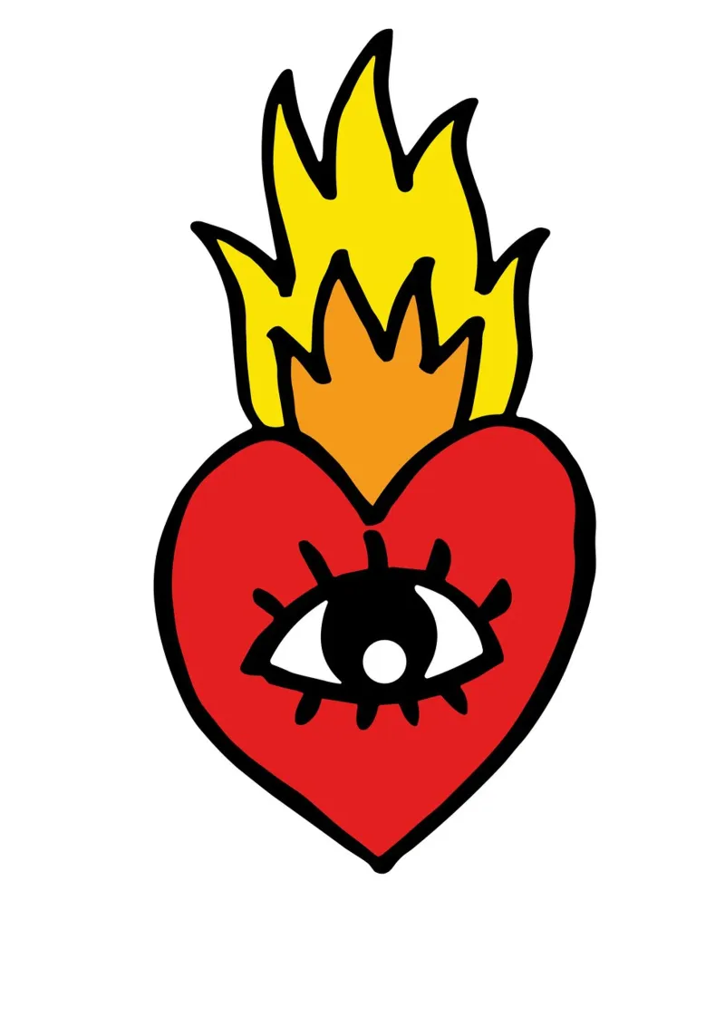 stylized red heart pellicola backlit da ramosashop