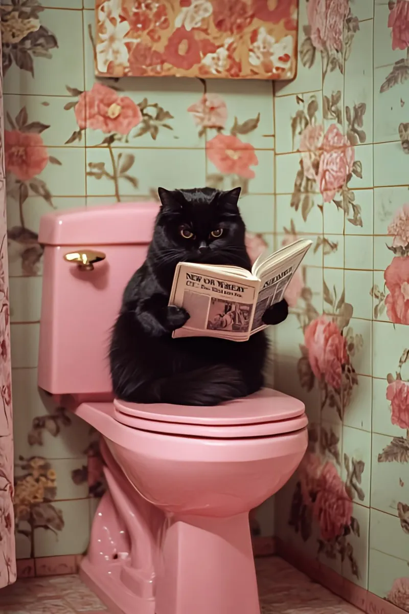Katze liest Zeitung pellicola backlit da NORDLICHT DESIGNS