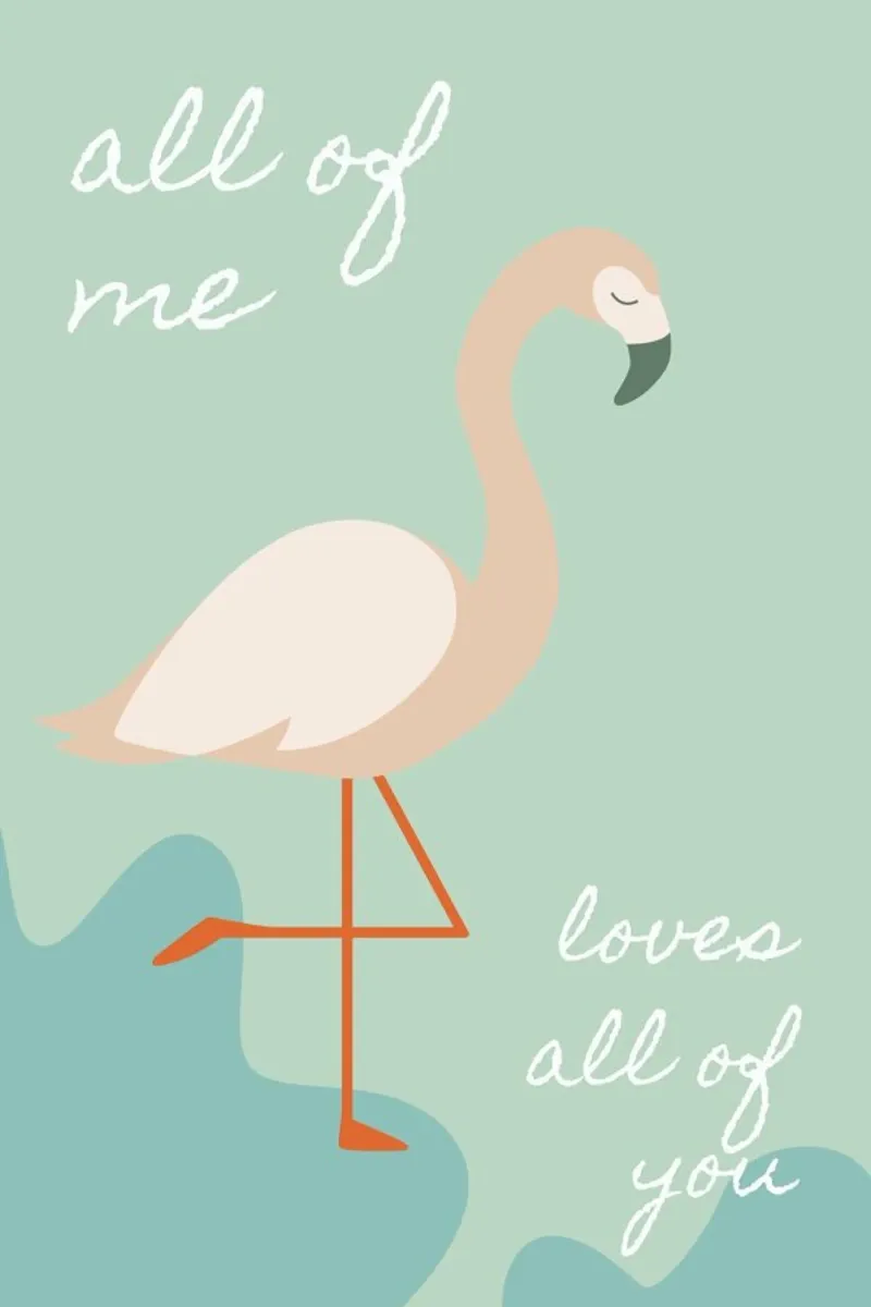 All Of Me - Flamingo alluminio dibond da BlauMaschine