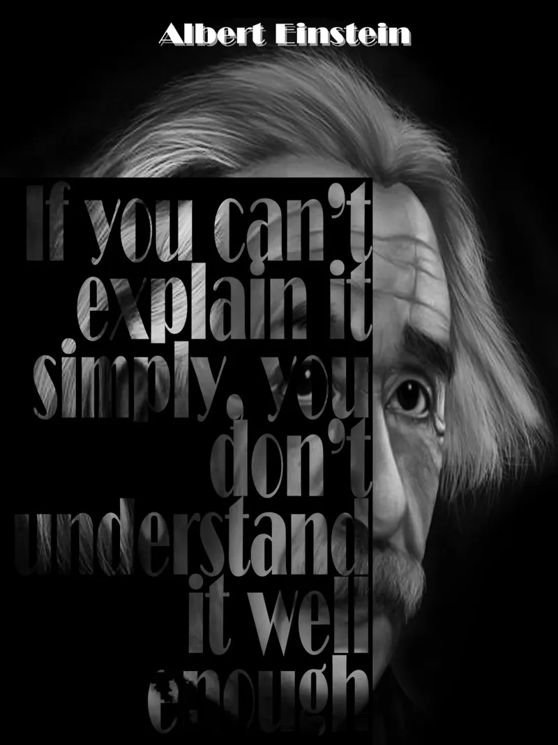 Albert Einstein Citazioni pellicola backlit da Gunawan Rb