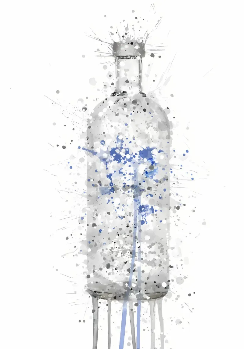 Vodka assoluta plexiglass da Coffee shop