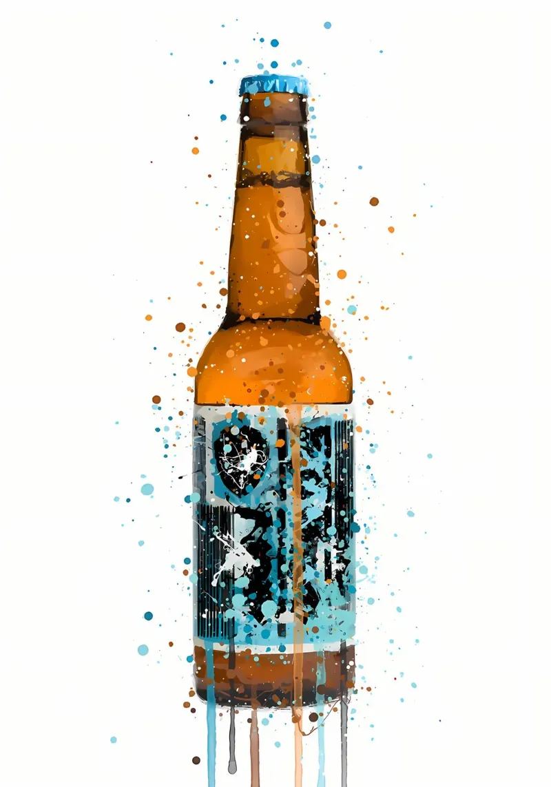Bierfles Rebel canvas van Coffee shop