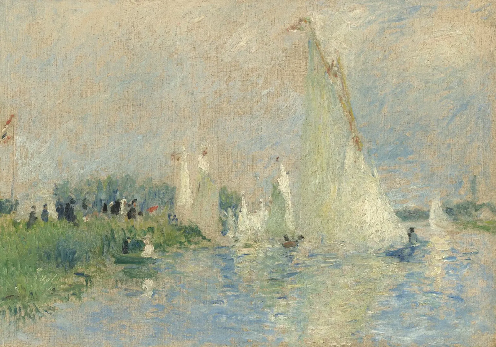 Pierre-Auguste Renoir - Regatta bij Argenteuil canvas van Timeless Artworks