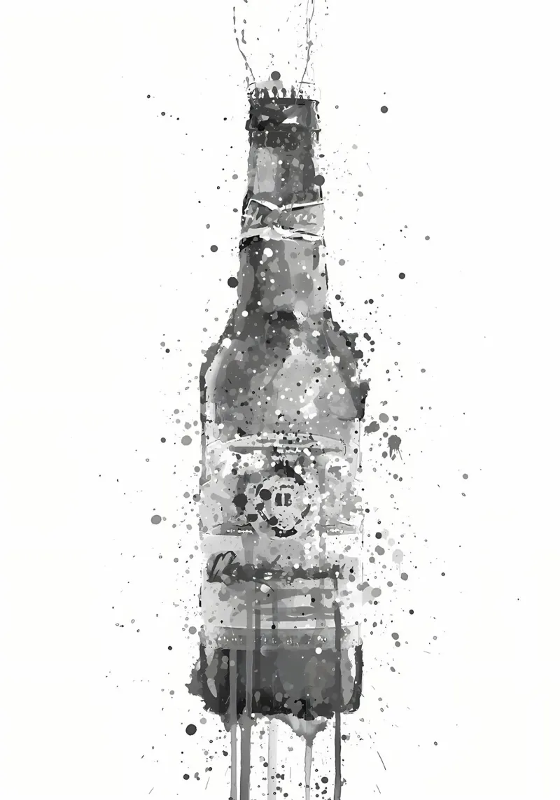 Bier Grau Bernstein Poster von Coffee shop