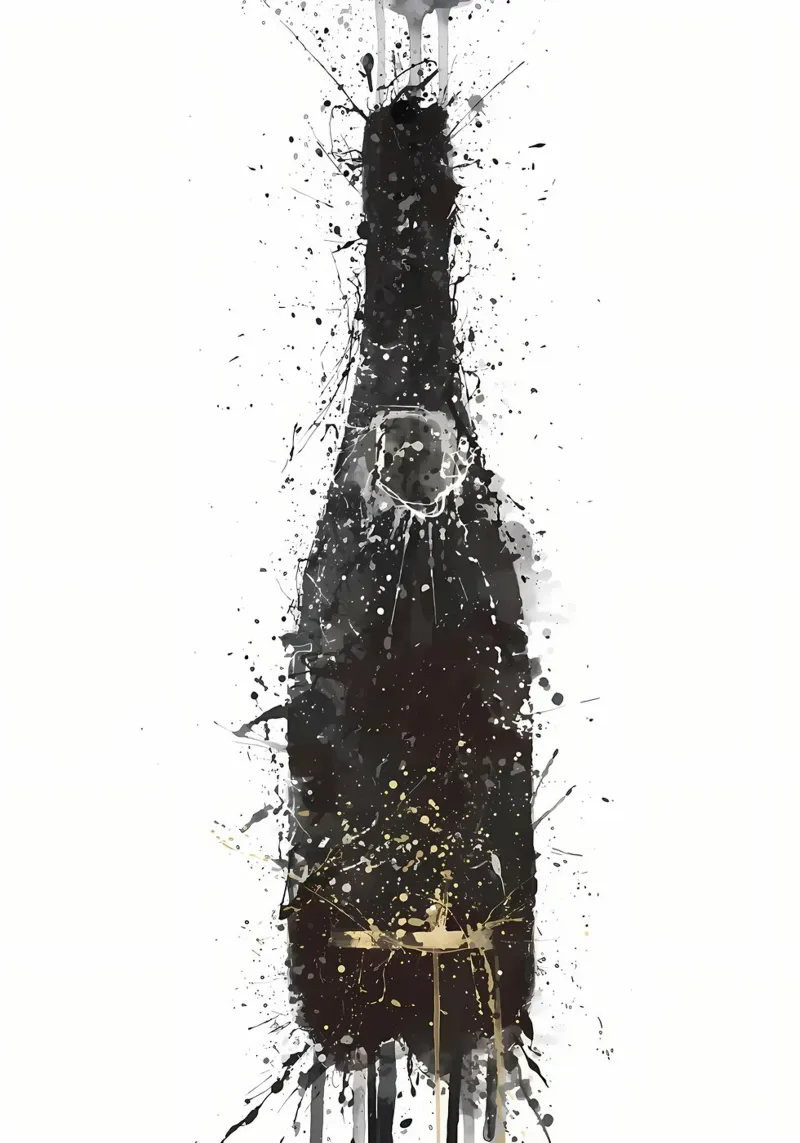 Champagne Black Fizz poster by Coffee shop