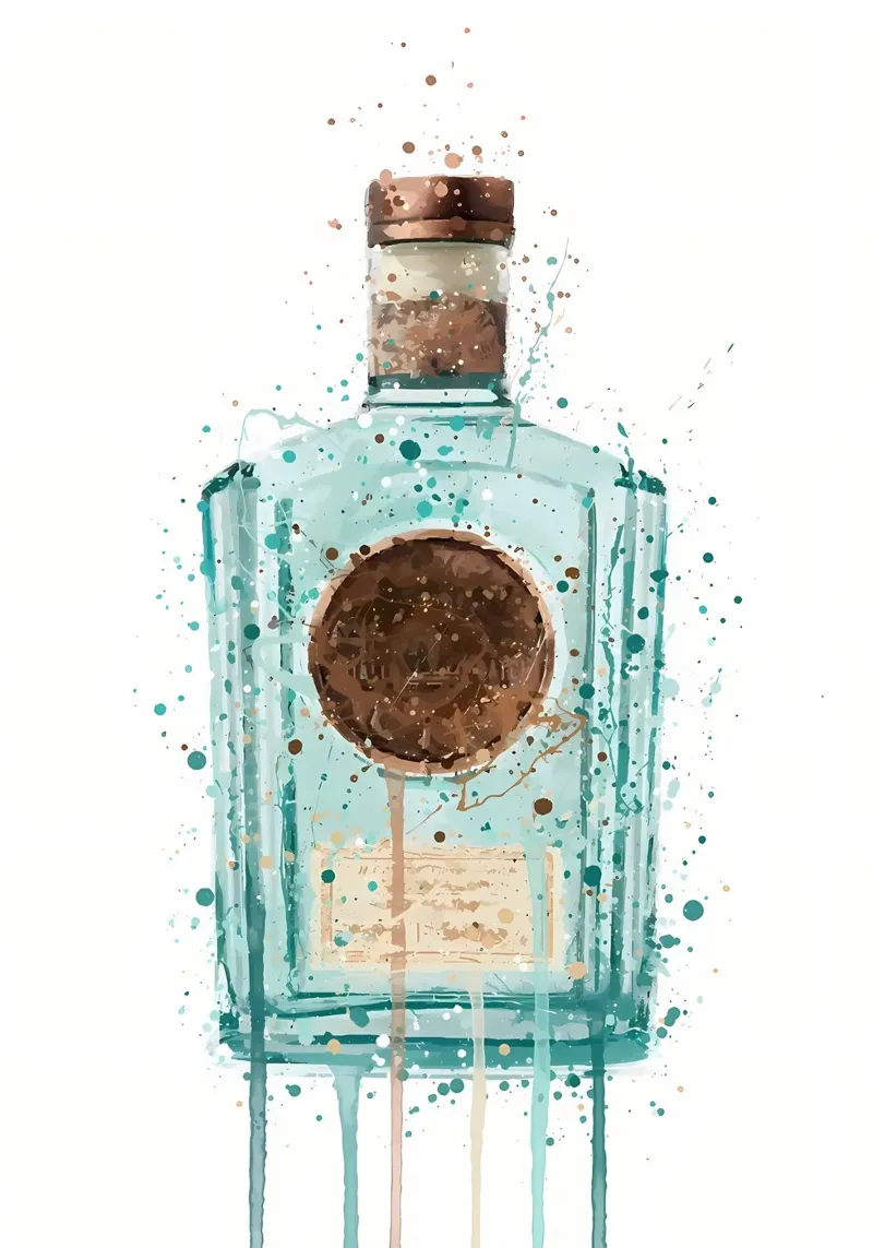 Gin Blauw Meer canvas van Coffee shop