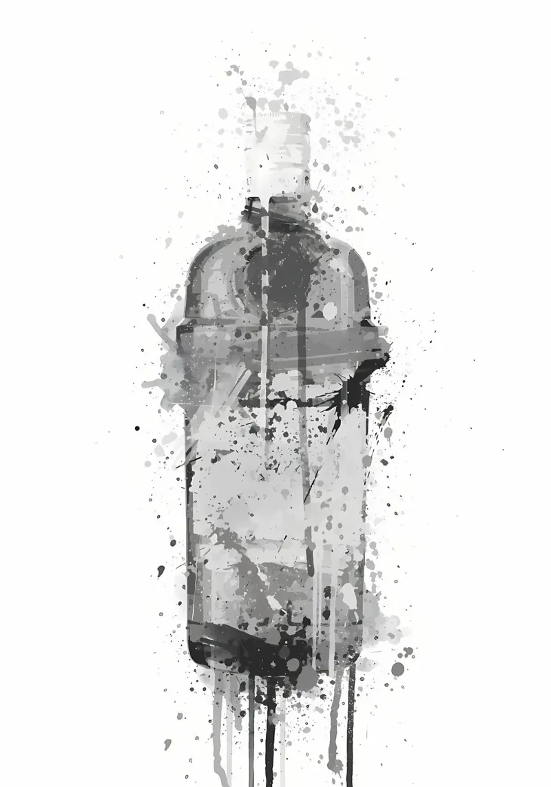 Gin Smaragdgroen canvas van Coffee shop