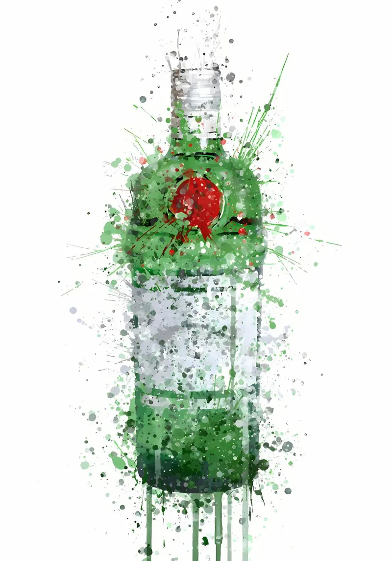 Tanqueray Green Gin pellicola backlit da Coffee shop