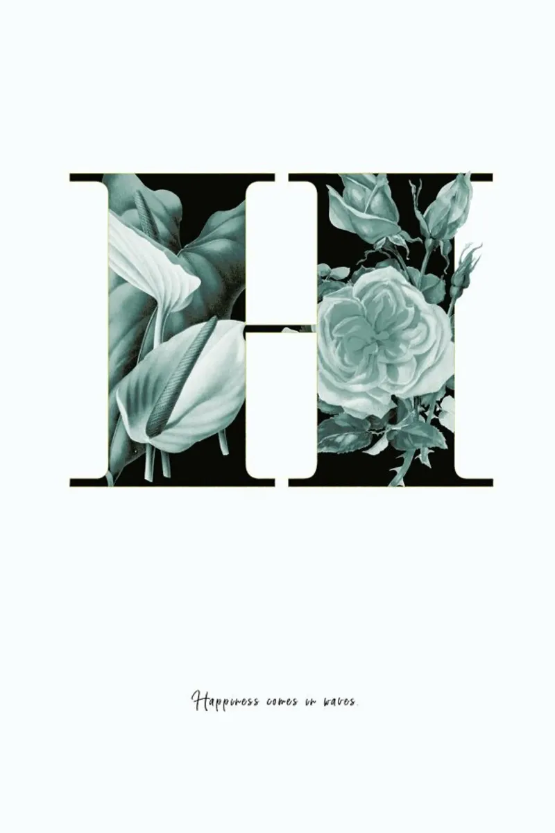 Flower Alphabet - H pellicola backlit da Froilein Juno