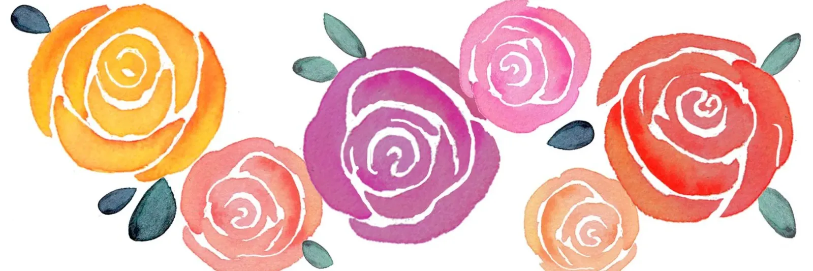 Rosen bunt poster con telaio in alluminio da Farbwelten