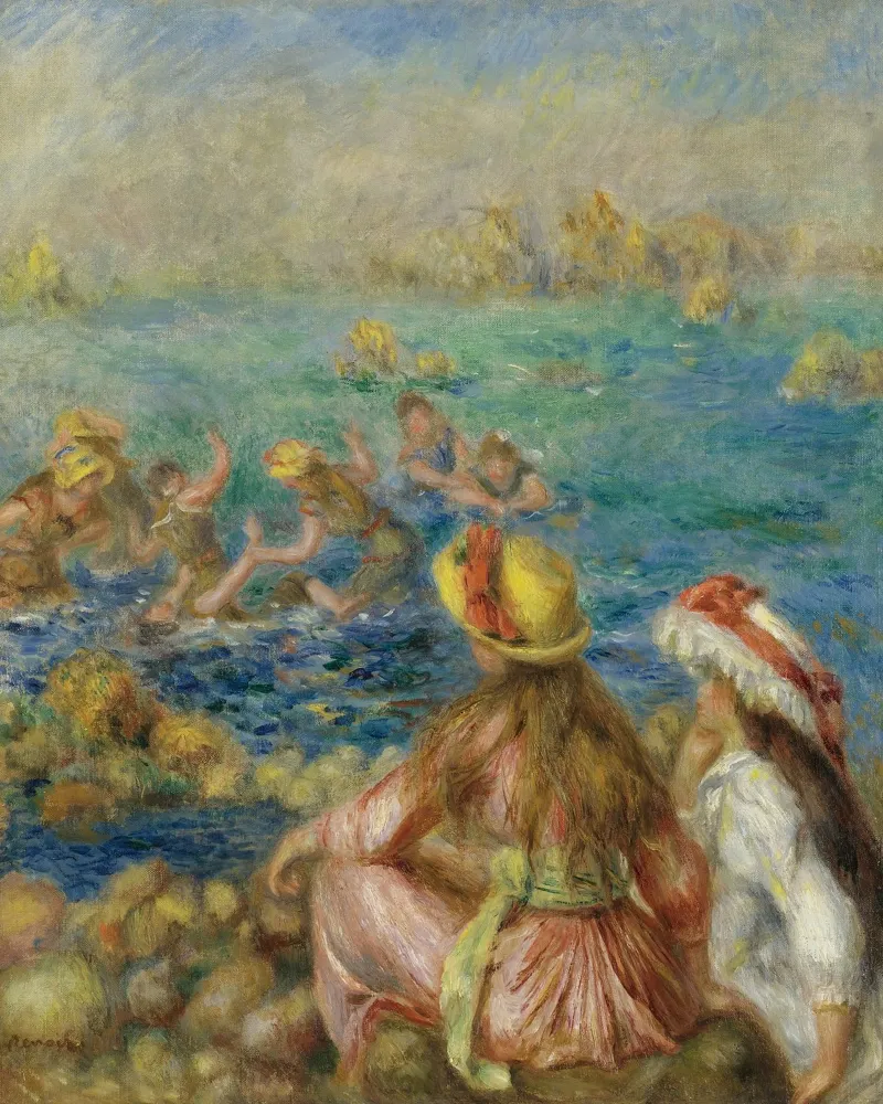 Pierre-Auguste Renoir - Bagnanti pellicola backlit da Timeless Artworks