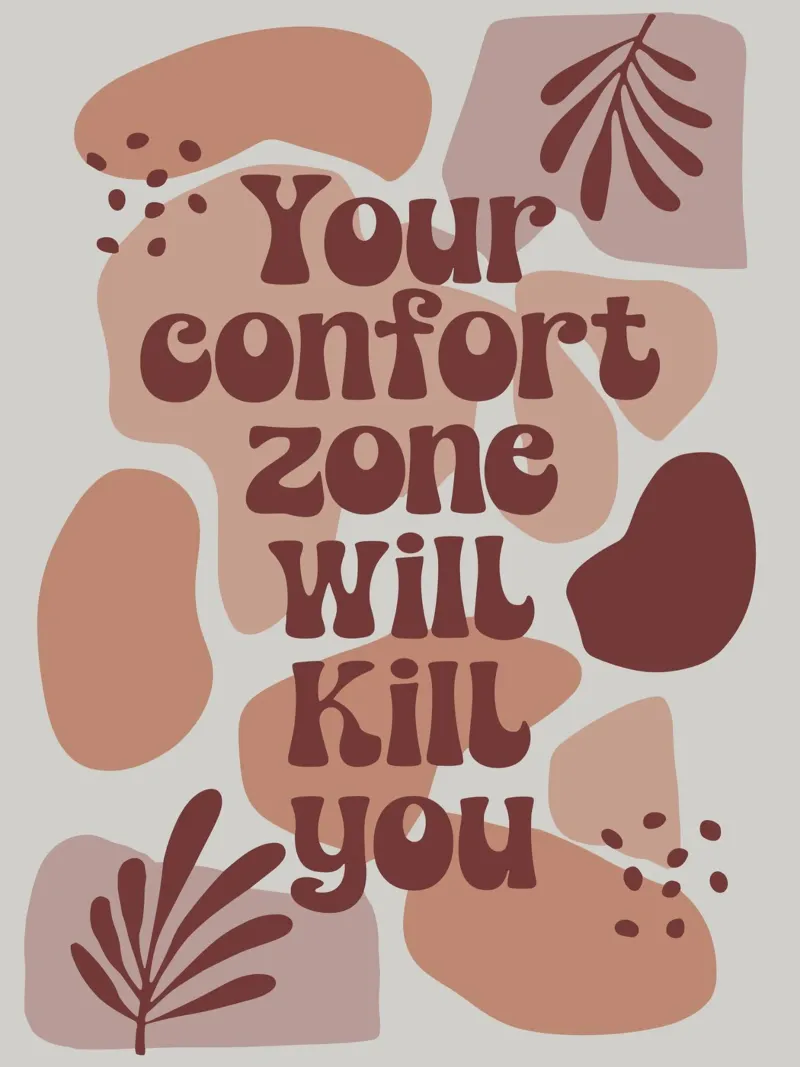 Your Comfort Zone Will Kill You – Boho Motivational Message tela da Soleil Basque