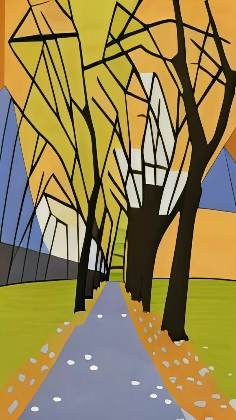 Nature_Avenue_2 acrylic glass by Abstract Art by LK