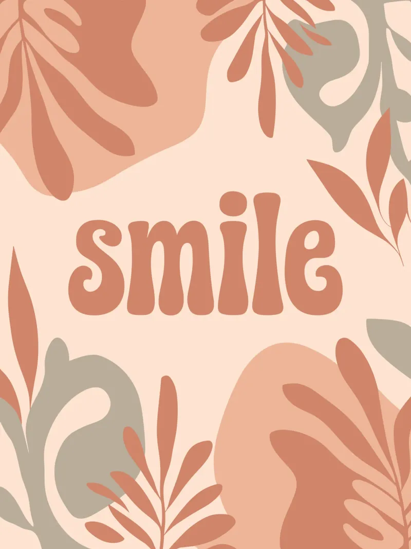 SMILE – Minimalist Boho Pastel Design pellicola backlit da Soleil Basque