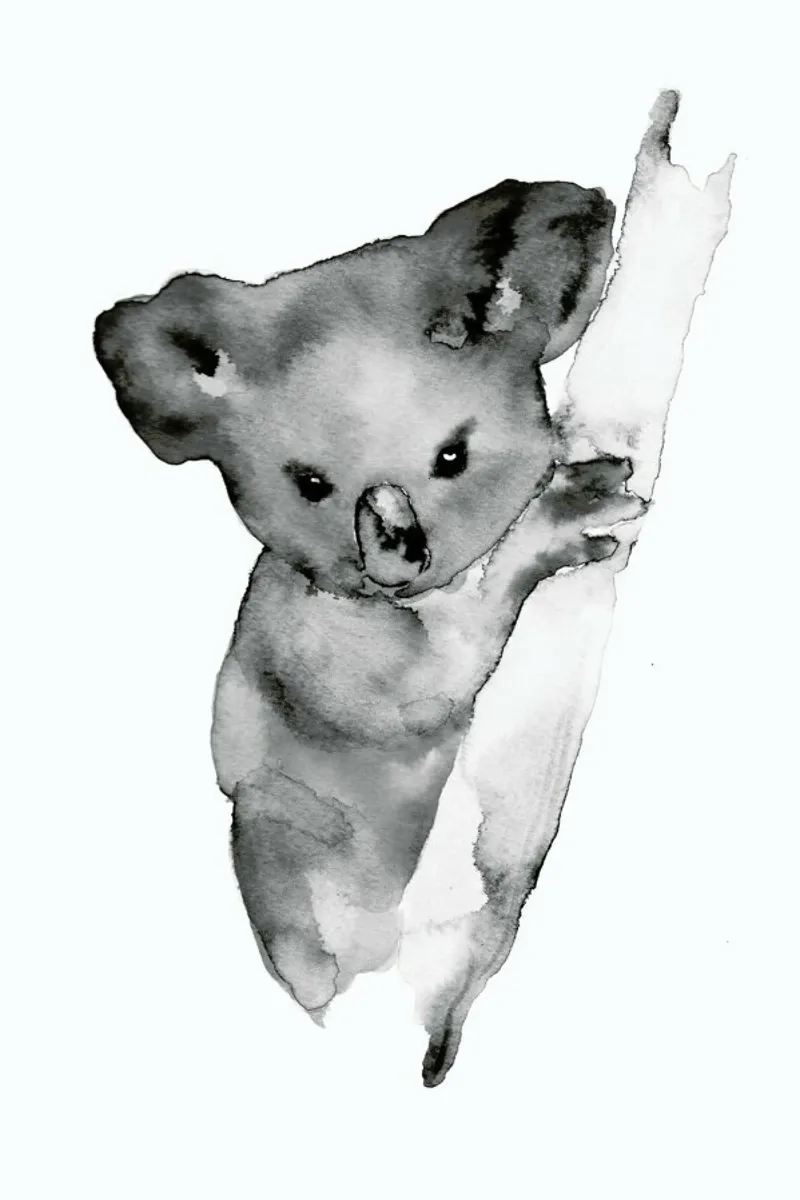 Koala in Grey pellicola backlit da Larissa van der Laan