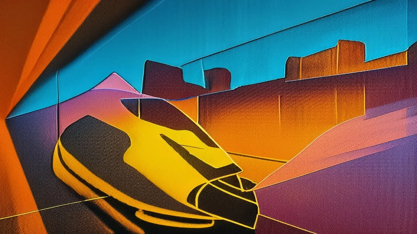 excursion_vue de la gare_3 hahnemühle de Abstract Art by LK