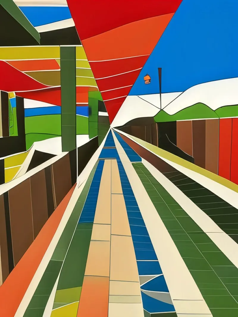 excursion_vue de la gare_4 hahnemühle de Abstract Art by LK