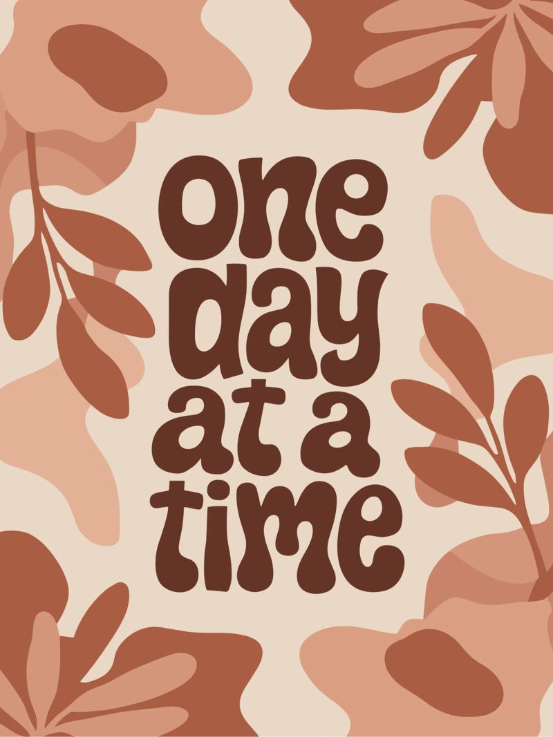 One Day at a Time – Boho Pastel Motivational Design pellicola backlit da Soleil Basque