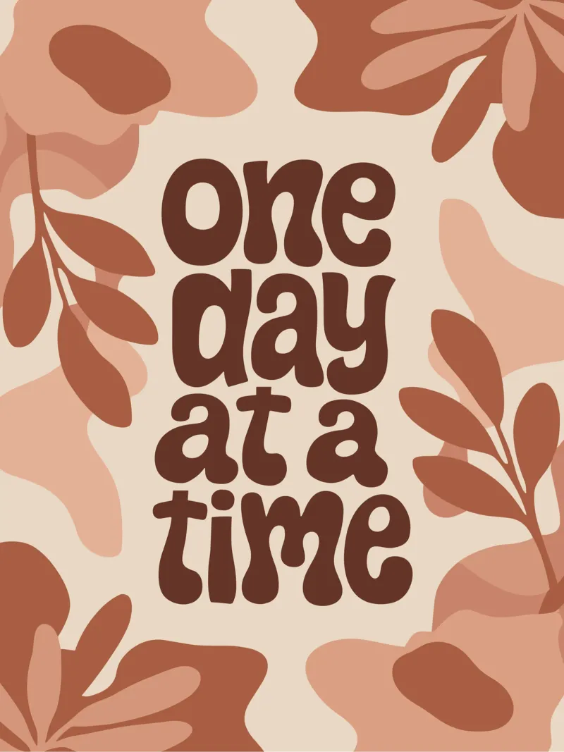 One Day at a Time – Boho Pastel Motivational Design carta hahnemühle da Soleil Basque