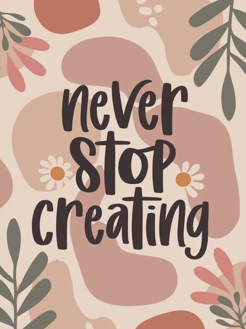 Never Stop Creating – Boho Pastel Crafting Design hahnemühle van Soleil Basque