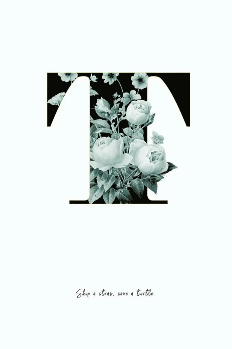 Flower Alphabet - T pellicola backlit da Froilein Juno