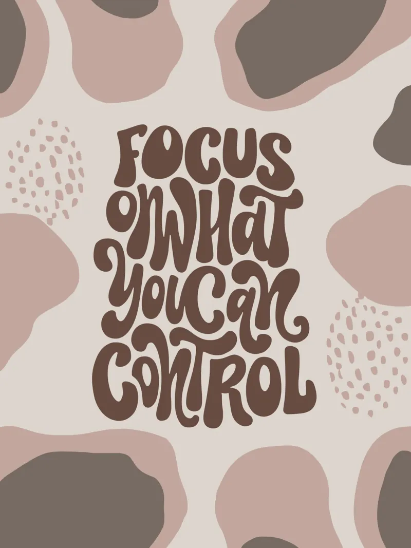 Focus on What You Can Control – Boho Pastel Mindfulness pellicola backlit da Soleil Basque