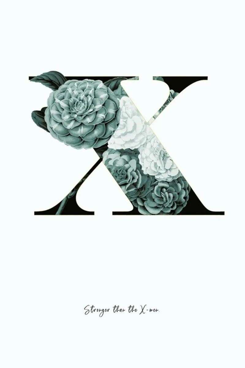 Flower Alphabet - X carta hahnemühle da Froilein Juno