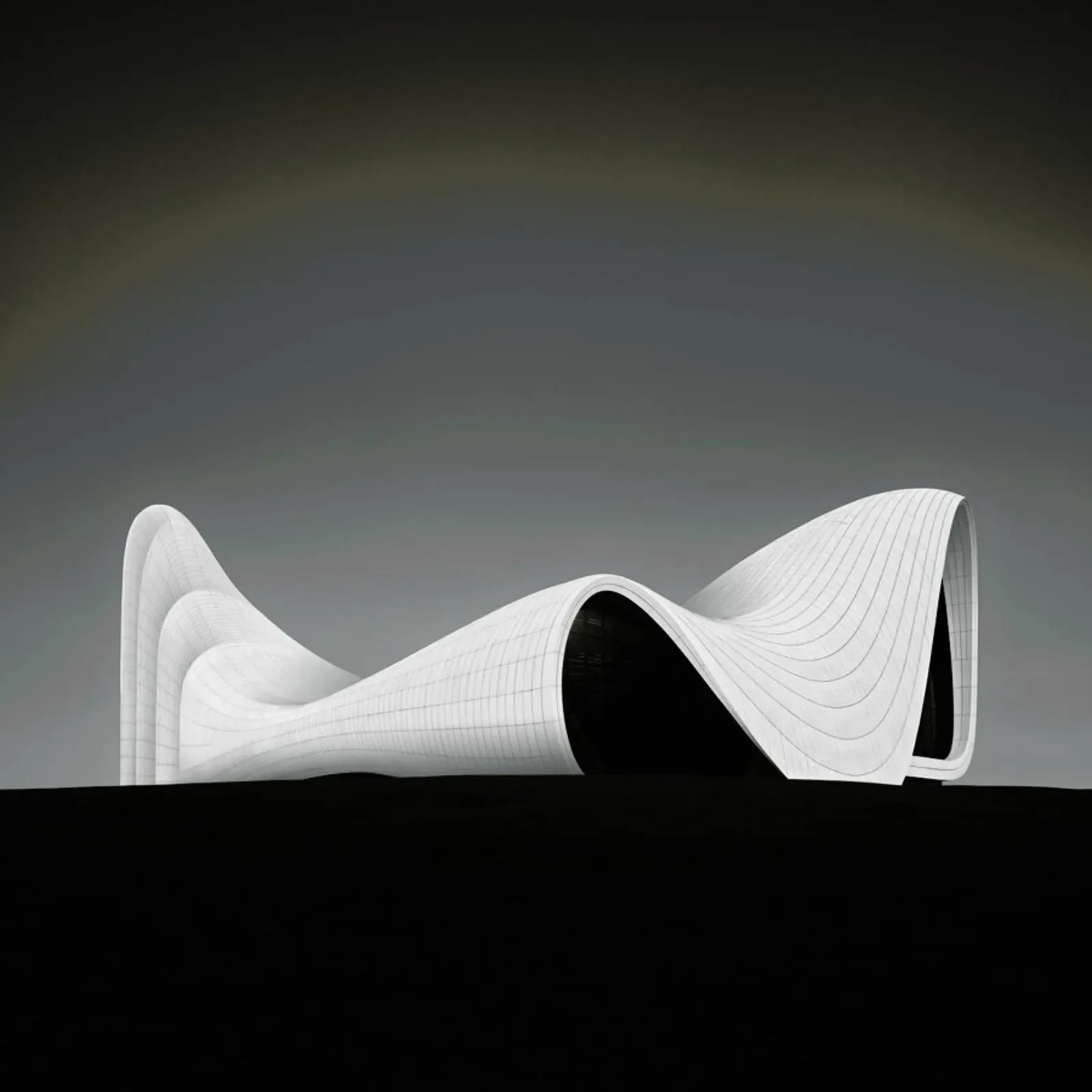Baku -  Heydar Aliyev Center 3 pellicola backlit da Håggard Photography | Ronny Behnert