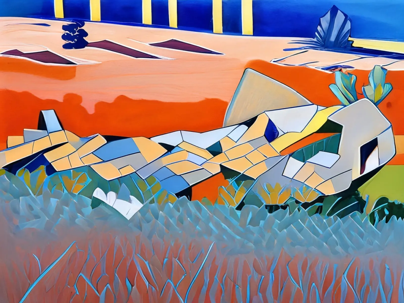Excursion_landscape_8 acrylic glass by Abstract Art by LK