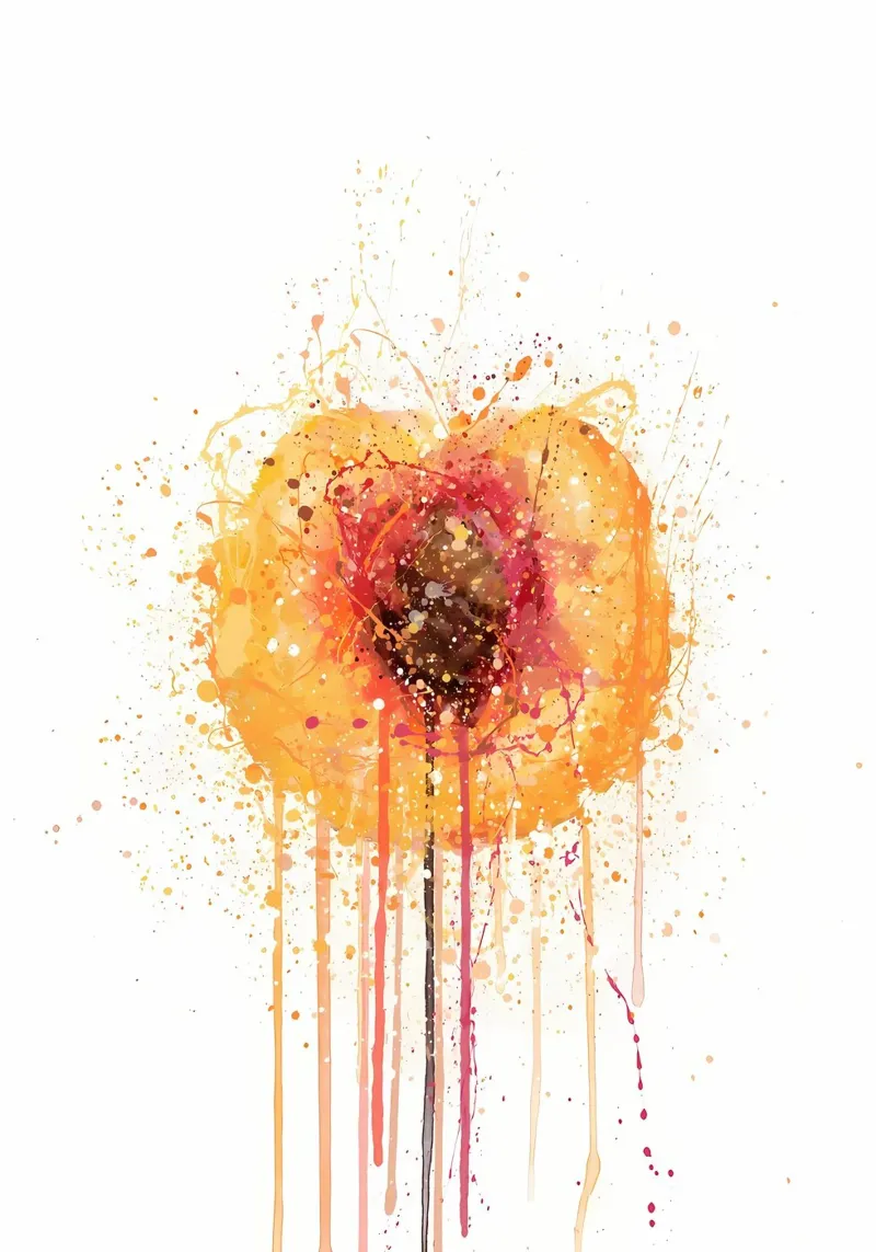 Peach Fruit canvas with Floater frame by Mimi