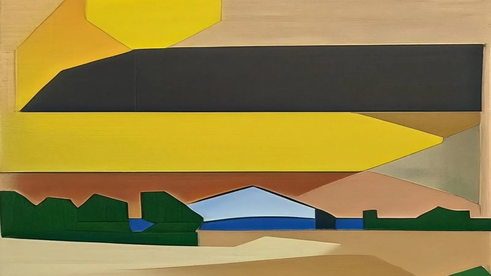 Escursione_paesaggio_14 poster con telaio in plastica da Abstract Art by LK